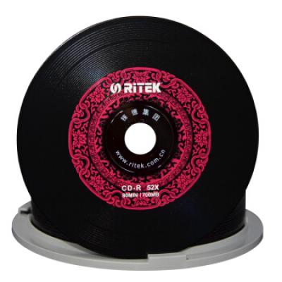 铼德（RITEK）CD-R光盘/刻录盘 52速700M 空白光盘/光碟/刻录盘/车载 桶装25片