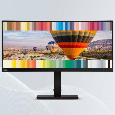 联想（Lenovo）ThinkVision T34W-30 34英寸21:9超宽窄边框4K高清曲面显示器 旋转升降 Type-C接口 三年保修