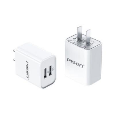 品胜(PISEN)苹果安卓手机充电器 通用苹果iPhone14/13/12Pro Max/11/XS/8P/ipadPro小米华为手机平板/10W快充双口USB充电器2A充电头