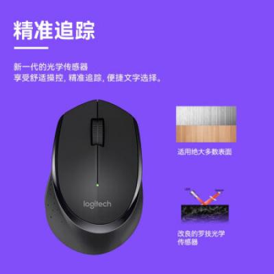罗技MK345键鼠套装 无线键盘鼠标套装/家用办公台式机笔记本电脑通用带掌托/绘图设计剪辑专用