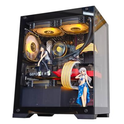 玩嘉棱镜MINI 游戏电脑台式主机箱 支持240水冷/M-ATX主板/270度无A柱