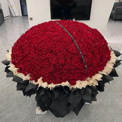 七夕情人节鲜花:舞动精灵 999朵精品红玫瑰花束