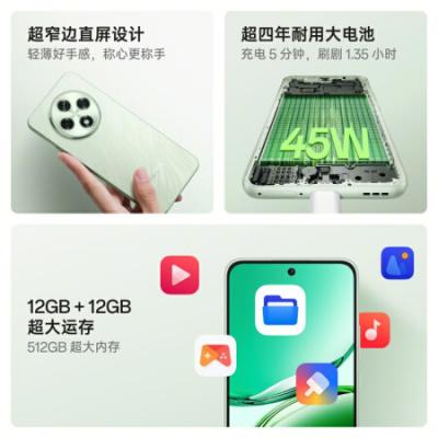 OPPO A3 5GAI手机 骁龙600系列 耐用战神直屏版 双面抗摔耐磨 满级生活防水 OLED阳光屏 
