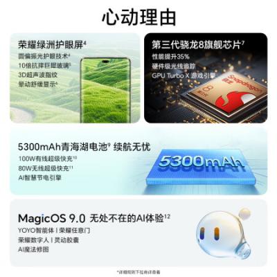 荣耀300 Ultra 5GAI拍照手机 骁龙8gen3 单反级雅顾人像 5000万潜望长焦 超声波指纹